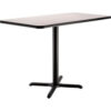 Interion® Counter Height Restaurant Table 48""L x 30""W x 36""H Gray