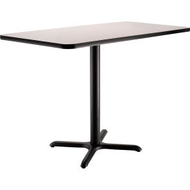 Interion® Counter Height Restaurant Table 48""L x 30""W x 36""H Gray