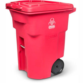 Toter 2-Wheel Medical Waste Cart 96 Gallon Red - RMN96-00RED