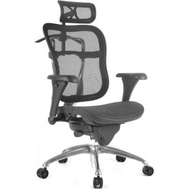 ShopSol Executive Office Chair - Mesh Seat and Back - Black