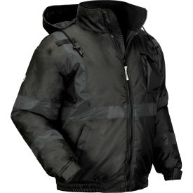 Ergodyne® GloWear® 8377EV Winter Bomber Jacket Enhanced Visibility 5XL Black
