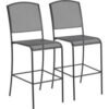 Global Industrial Outdoor Bar Stool Steel Mesh Black 2 Pack