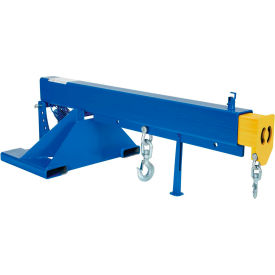 Adjustable Pivoting Forklift Jib Boom Crane 30"" Centers 8000 Lbs. Capacity