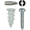 L.H.Dottie® Nylon Walldriller Anchor Kit w/ Combo Pan Head Screw #8 50 Pieces