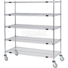 Nexel® Open Sided Wire Exchange Truck w/5 Wire Shelves 1200 lb. Capacity 36""L x 18""W x 69""H