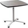 NPS® Adjustable Height 36""W Square Restaurant Table Charcoal