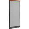 Interion® Deluxe Office Partition Panel with Pass Thru Cable 36-1/4""W x 101-1/2""H Gray