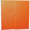 Wall Control Pegboard Pack- 2 Panels Orange Metal 32"" X 32"" X 3/4""