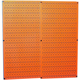 Wall Control Pegboard Pack- 2 Panels Orange Metal 32"" X 32"" X 3/4""