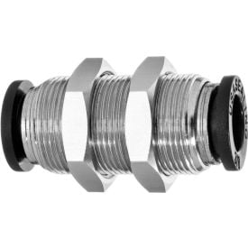 Push to Connect Tube Fitting - Nylon Plastic - Bulkhead Straight Connector - 6mm Tube OD