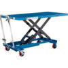 Global Industrial™ Long Deck Mobile Scissor Lift Oversized 63"" x 32"" Platform 1100 Lb Cap.