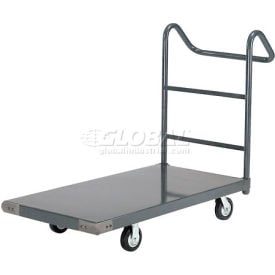 Global Industrial™ Steel Deck Truck 72x36 1400 Lb. Cap. 5"" Rubber Casters - Ergo Handle