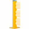 Wildeck® Steel Post Column For Triple Rail 44""HYellow