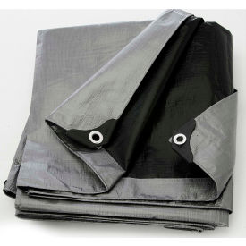 BOEN Heavy Duty Tarp 14x14 Weave 20' x 20' Silver/Black - ST-2020