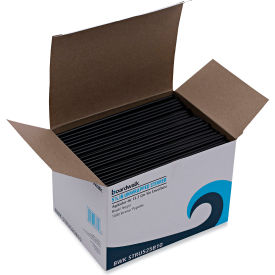 Boardwalk® Single-Tube Stir-Straws 5.25"" Polypropylene Black 1000/Pack 10 Packs/case