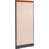Interion® Deluxe Non-Electric Office Partition Panel with Raceway 36-1/4""W x 101-1/2""H Tan
