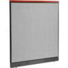 Interion® Deluxe Non-Electric Office Partition Panel with Raceway 60-1/4""W x 65-1/2""H Gray