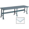 Global Industrial™ Production Workbench w/ Laminate Square Edge Top 144""W x 36""D Gray