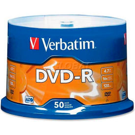 Verbatim® DVD-R 95101 16X Speed 4.7GB For Recoreders/Drives Branded 50/Pk