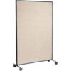 Interion® Mobile Office Partition Panel 48-1/4""W x 75""H Tan