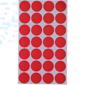 Universal® Self-Adhesive Removable Labels 3/4"" Red 28/Sheet 36 Sheets/Pack