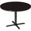Interion® 36"" Round Counter Height Restaurant Table Black