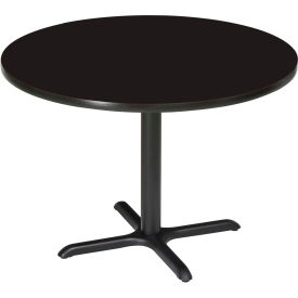 Interion® 36"" Round Counter Height Restaurant Table Black