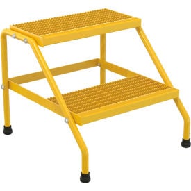 Aluminum Yellow Step Stand - 2 Step - SSA-2-KD-Y