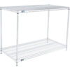 Nexel® 2 Shelf Chrome ESD Wire Shelving Unit Starter 48""W x 24""D x 34""H