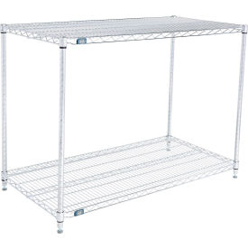 Nexel® 2 Shelf Chrome ESD Wire Shelving Unit Starter 48""W x 24""D x 34""H