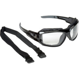 Ergodyne® Skullerz® Loki Safety Glasses/Goggles W/Fog-Off Clear AF Lens Black Frame