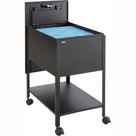 Safco® 5363 Extra Deep Legal Sized Mobile Tub File with Lock - Black