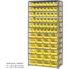 Global Industrial Steel Shelving - Total 76 4""H Plastic Shelf Bins Yellow 36x18x72-13 Shelves