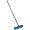 Global Industrial™ 18"" Push Broom W/ Plastic Block & Steel Handle Multi-Surface Sweep