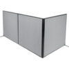 Interion® Freestanding 3-Panel Corner Room Divider 60-1/4""W x 60""H Panels Gray