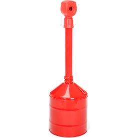 Justrite® Heavy-Duty Steel Outdoor Ashtray 5 Gallon Red