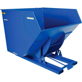 Heavy Duty Steel Self-Dumping Forklift Hopper W/ Bump Release 4 Cu. Yd. 6000 Lbs. Cap. Blue