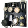 Wall Control Kitchen Pegboard Pack Storage & Organization Kit Black/White 32"" X 32"" X 6""