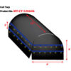 Xtarps MT-CT15-B120606 Flatbed Truck Tarp Light Weight Coil Tarp 12' x 6' x 6' Black
