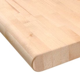 Global Industrial™ Workbench Top Maple Boos Butcher Block Safety Edge 48""Wx36""Dx1-3/4"" Thick
