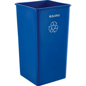 Global Industrial™ Square Recycling Trash Can 55 Gallon Blue