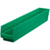 Global Industrial™ Plastic Nesting Storage Shelf Bin 4-1/8""W x 23-5/8""L x 4""H Green