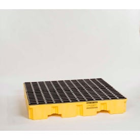 Eagle 1645ND 4 Drum Low Profile Spill Containment Pallet - Yellow no Drain