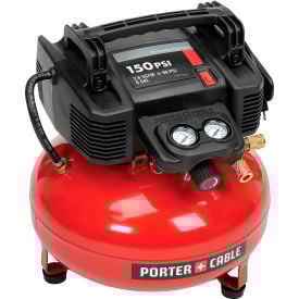 Porter Cable® C2002-WK Portable Electric Air Compressor 0.8 HP 6 Gallon Pancake 2.6 CFM