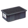 Quantum Conductive Dividable Grid Container - DG91035CO 10-7/8""L x 8-1/4""W x 3-1/2""H Black
