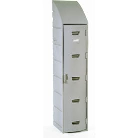 Remcon Plastics 1-Tier 1 Door Box Plastic Locker 15""W x 18""D x 73""H Gray Assembled