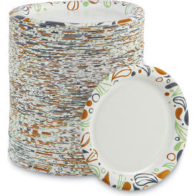 Boardwalk® Deerfield Printed Paper Plates 6"" Dia. Pack of 1000