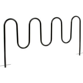 Global Industrial™ Wave Bike Rack 9-Bike Capacity Below Ground Mount Black