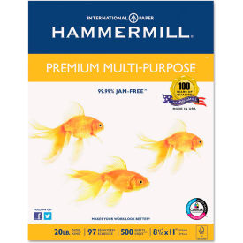 Multipurpose Paper - Hammermill Premium HAM106310 - White - 8-1/2 x 11 - 5000 Sheets/Carton
