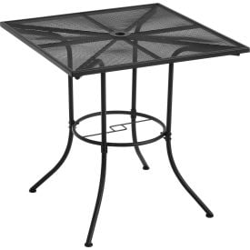 Global Industrial™ 36"" Square Outdoor Counter Height Table Steel Mesh Black